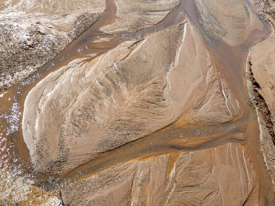 sand & water patterns in riverbed