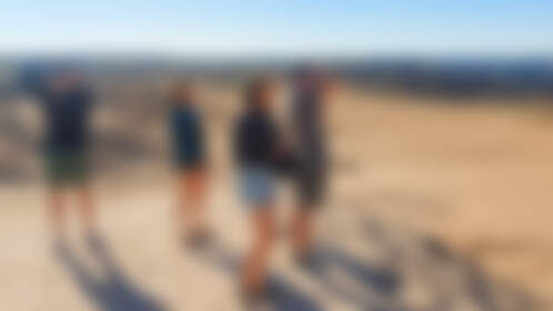 Jojo, Julien, Mathou & Simon near moonscape