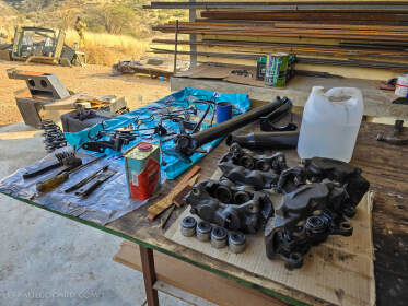 Duro parts on table