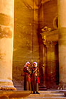 green-robe guards smiling in Treasory entrance