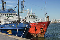 boats in waterfront harbour