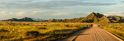 panorama of landscape with road