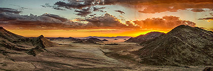 dunes at sunset + clouds
