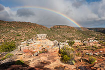rock formation & rainbow