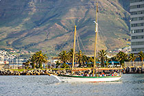 sail boat in Cape Town harbour