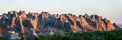 rock formation at sunset