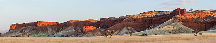 petrified sand dunes at sunrise
