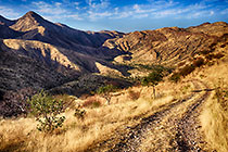 Van Zijl pass mountains at sunrise