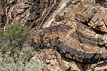 rock formation with layers