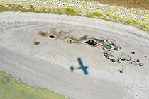 aerial landscape | hyenas in jaccuzzi
