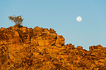 full moon & rocks