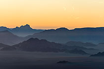 aerial view | mountains at sunrise