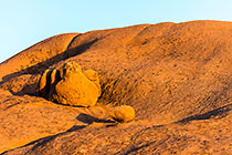 boulders at sunset