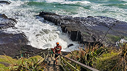 Leon watching waves