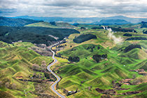 farmland on hills