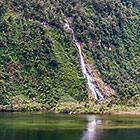 waterfall along Doubtful Sound fjord