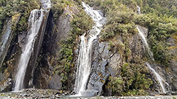 waterfall along Waiho river
