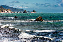 waves & rocks in sea