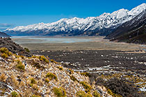Tasman valley, river & mountains