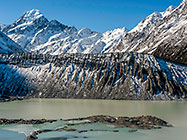 Mueller glacier lake & Mt Cook mountain range