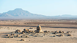 boulders in arid plain