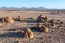 boulders in arid plain
