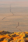 sand dune & track through plain