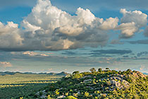 cloud over hill