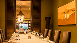 dressed tables inside