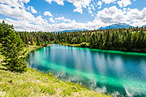 lake #3 clear blue water & pine tree forest