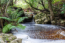 pool with little waterfall