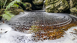 pool with little waterfall