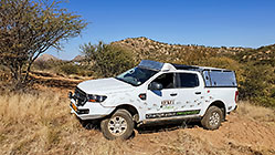 ranger parked on top of plot