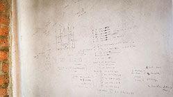 bedroom cupboards plans drawn on walls