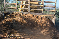 bulldozer making access road to plot