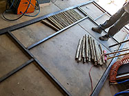 steel/wooden sliding gate