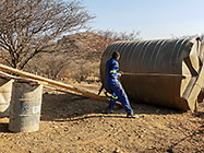 Sedney moving 10000 l over fence