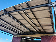 solar panel on workshop roof