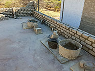 bricklaying studio walls