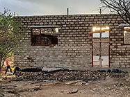 bricklaying studio walls