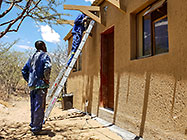 Donald & Sedney building roof over studio deck