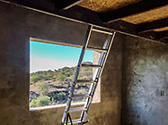 ladder going up house guest 2 mezzanine