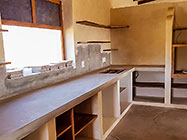 house kitchen countertops with prosopis wooden shelves