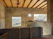 house entrance plastered walls