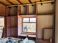 MDF shelves & cupboards in house master bedroom