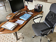 Lisa's house office desk made of steel & prosopis boards