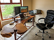 Paul's house office desk made of steel & prosopis boards