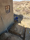 Doanld laying steel bars for house pool foundations
