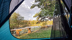 view from tent