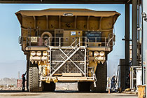 320 T truck at diesel filling station
